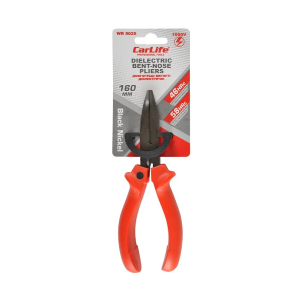 

Плоскогубцы изогнутые диэлектрчиеские Carlife 160 мм 46-58 HRC (WR5025)