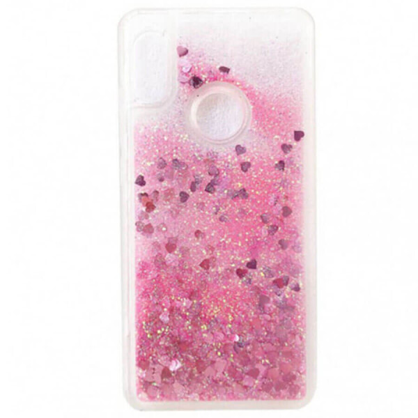 

TPU чехол Liquid hearts для Samsung Galaxy A20s Розовый (116608)