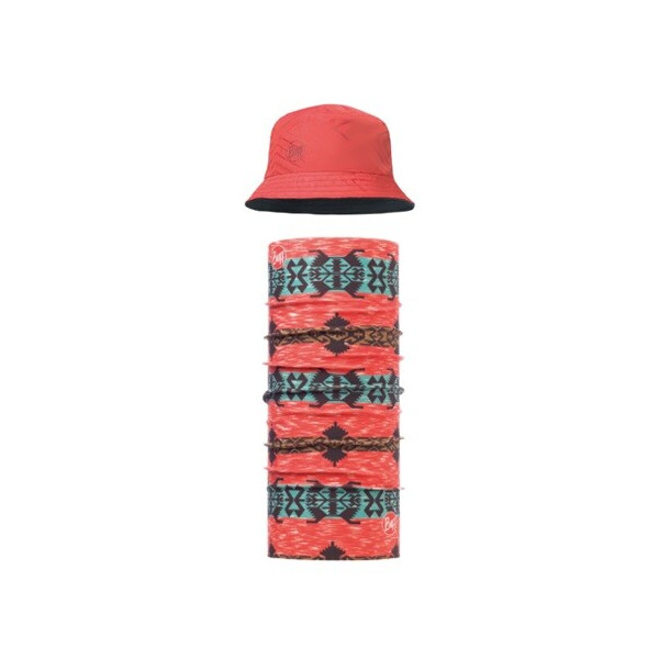 

Набор Buff Uv Combo Caps Travel Bucket collage red Розовый