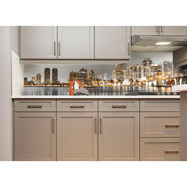 

Наклейки кухонный фартук Zatarga "Золотой город " 600х3000 мм серый