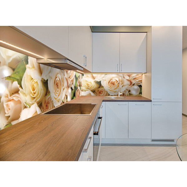 

Наклейки кухонный фартук Zatarga "Роза беж " 600х3000 мм беж