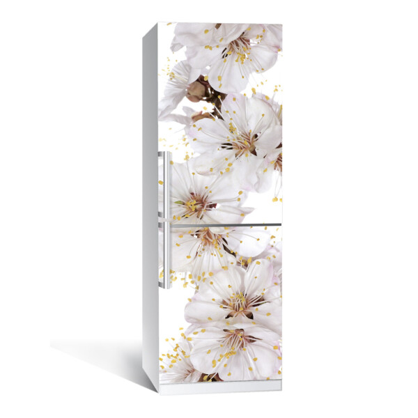 

Наклейка на холодильник Цветы вишни (виниловая наклейка, самоклейка, оклеить холодильник, декор )