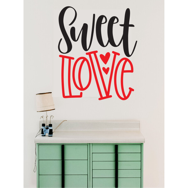 

Наклейка виниловая Zatarga ♡ Sweet love ♡ разные цвета 1200x1400мм, черно-красный