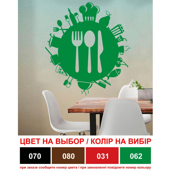 

Наклейка виниловая "Вокруг кухни"