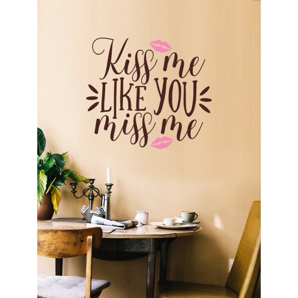 

Наклейка виниловая Zatarga Kiss me ♡ ♥ разные цвета 1200х1065, коричнево-розовый