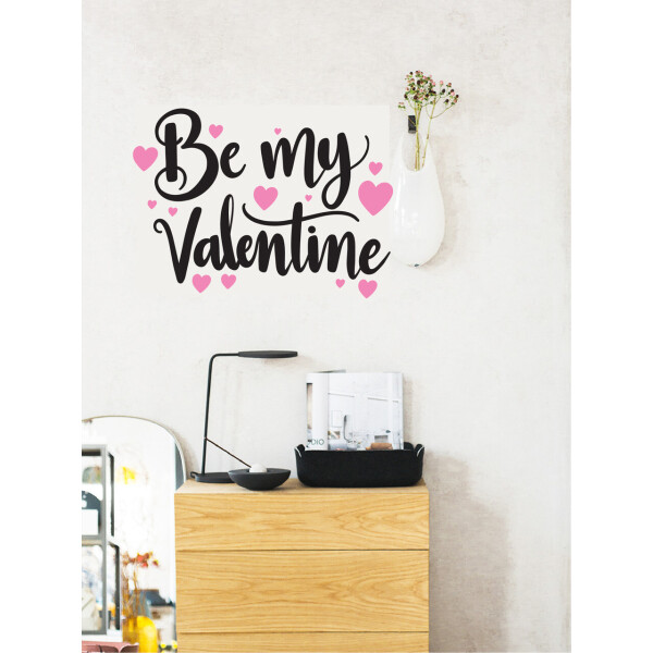 

Наклейка виниловая Zatarga ♡♡♡♡♡Me Valentin ♡♡♡♡♡разные цвета 1200x870мм, черно-розовый