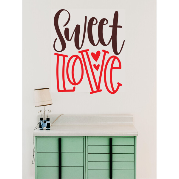 

Наклейка виниловая Zatarga ♡ Sweet love ♡ разные цвета 970x1150мм, коричнево-красный