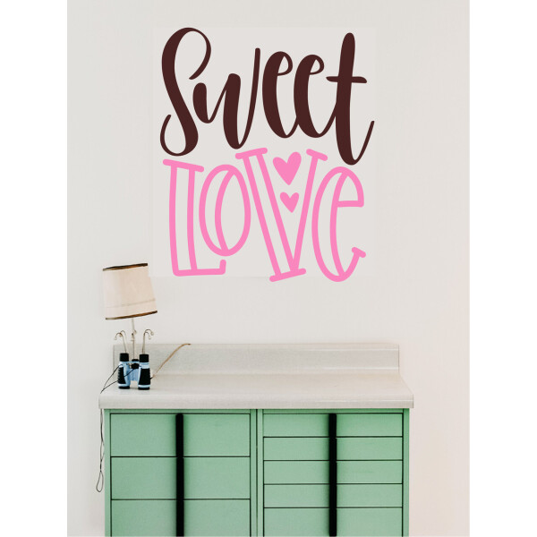 

Наклейка виниловая Zatarga ♡ Sweet love ♡ разные цвета 1200x1400мм, коричнево-розовый