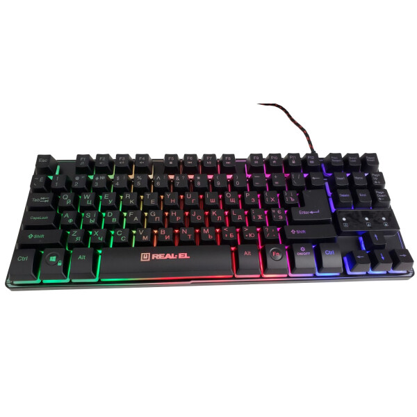 

Игровая клавиатура REAL-EL Gaming 8710 TKL Backlit USB