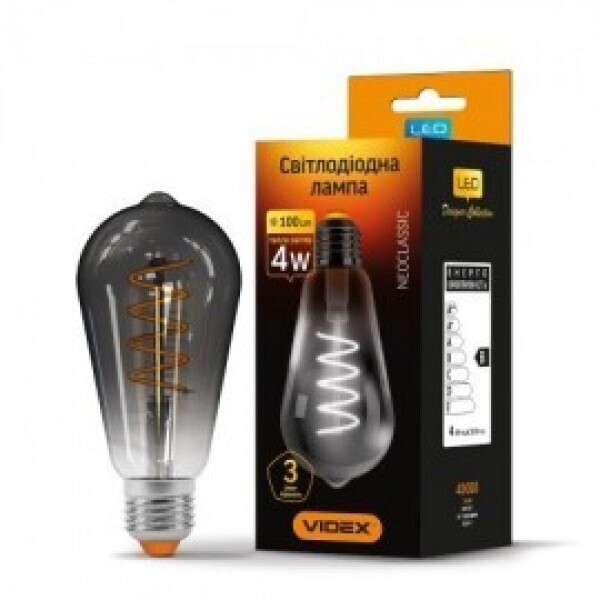 

Лампа филаментная Фабрика Эдисона ST64 4W E27 2100K 220V графит (B-st64Smoky)