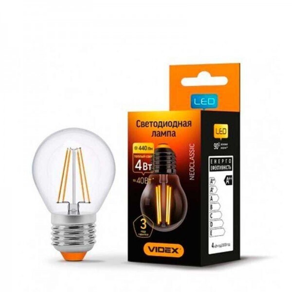 

Лампа филаментная Фабрика Эдисона VIDEX Filament G45F 4W E27 3000K 220V (led-G45)