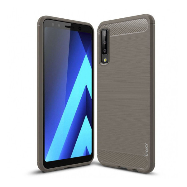 

TPU чехол iPaky Slim Series для Samsung A750 Galaxy A7 (2018) Серый (92662)