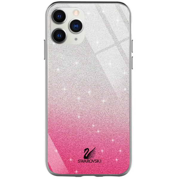 

TPU+Glass чехол Swarovski для Apple iPhone 11 Pro (5.8") Малиновый (116116)