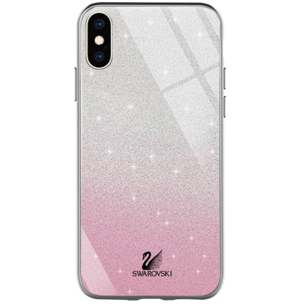 

TPU+Glass чехол Swarovski для Apple iPhone XS Max (6.5") Розовый (116109)
