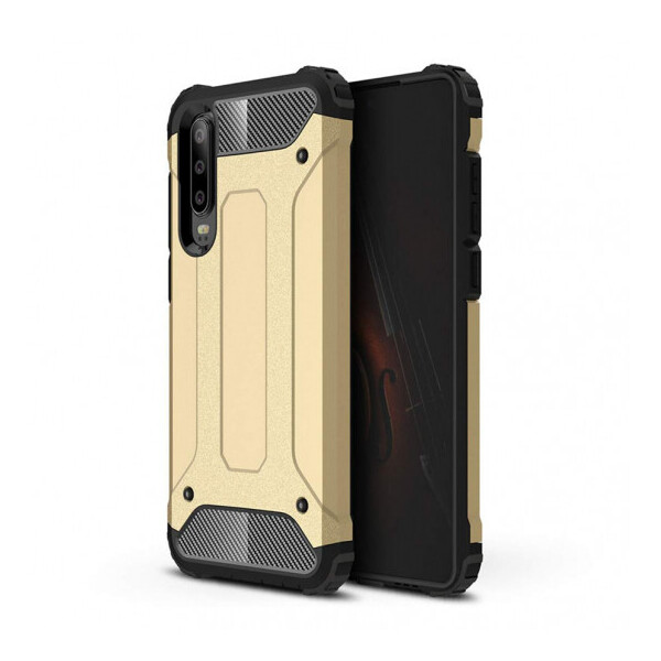 

Бронированный противоударный TPU+PC чехол Immortal для Samsung Galaxy A30s Золотой (61101785)