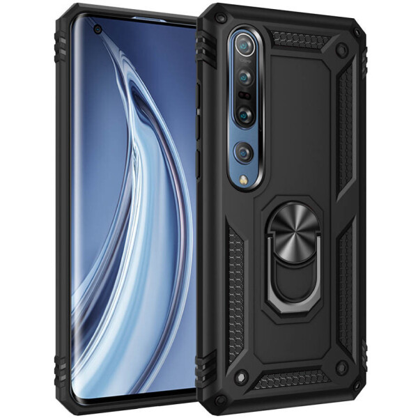 

Ударопрочный чехол Serge Ring магнитный держатель для Xiaomi Mi 10 Pro Черный (133447)
