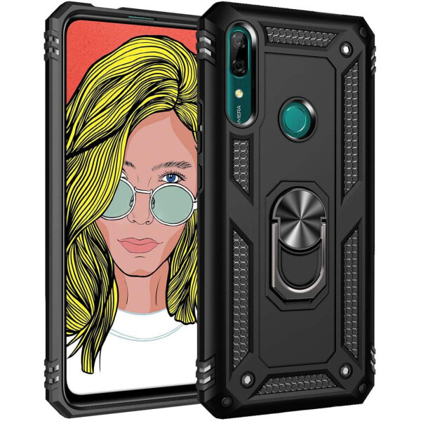 

Ударопрочный чехол Serge Ring магнитный держатель для Huawei Y9 Prime (2019) Черный (82106887)