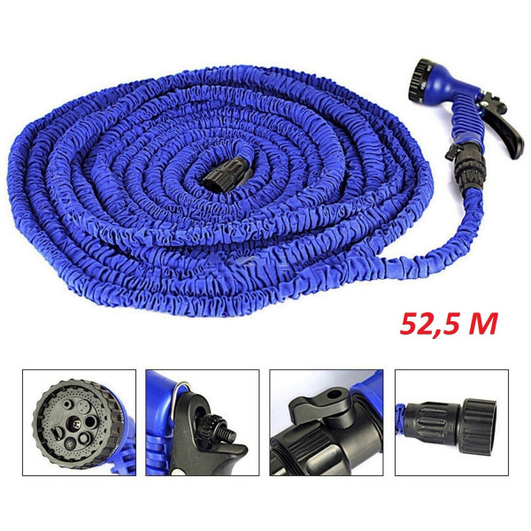 

Шланг для полива мойки чистки Intertool X-Hose 52.5 м с насадкой распылителем 7 в 1 (148821516)