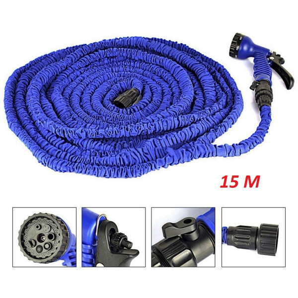 

Шланг для полива мойки чистки Intertool X-Hose 15 м с насадкой распылителем 7 в 1 (148821511)
