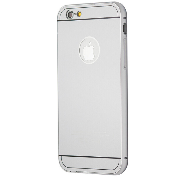 

Чехол-бампер металл + пластик накладка для Apple iPhone 6 / 6s (silver)