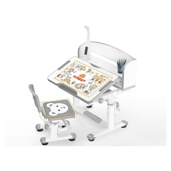 

Комплект Evo-kids (стул+стол+полка+лампа) (BD- 10 G) Grey