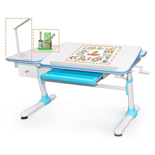 

Стол Evo-kids Darwin Blue + ящик для стола (арт.Evo-502 B+ Evo-kids Evo-E415 BL)