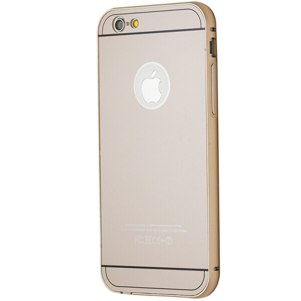 

Чехол-бампер металл + пластик накладка для Apple iPhone 6 / 6s (gold)