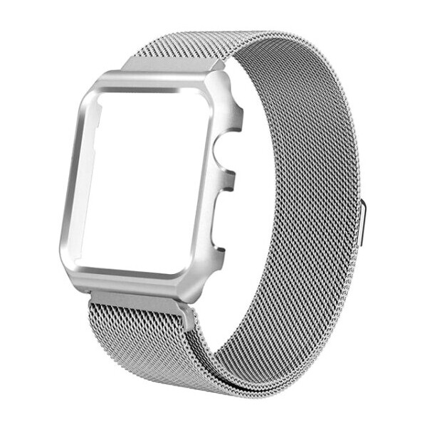 

Ремешок XoKo Melanise для Apple Watch 38mm с накладкой Silver (XK-AP-MLSL38)