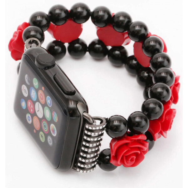 

Ремешок Optima Jewerly Flowers для Apple Watch 38-40mm Black (XK-AP-JWFBK)
