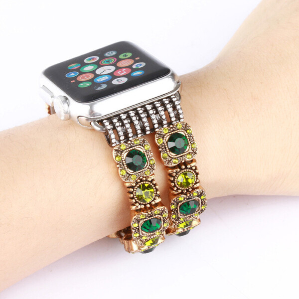 

Ремешок для часов Apple Watch 38/40mm Agate Band LUX Green