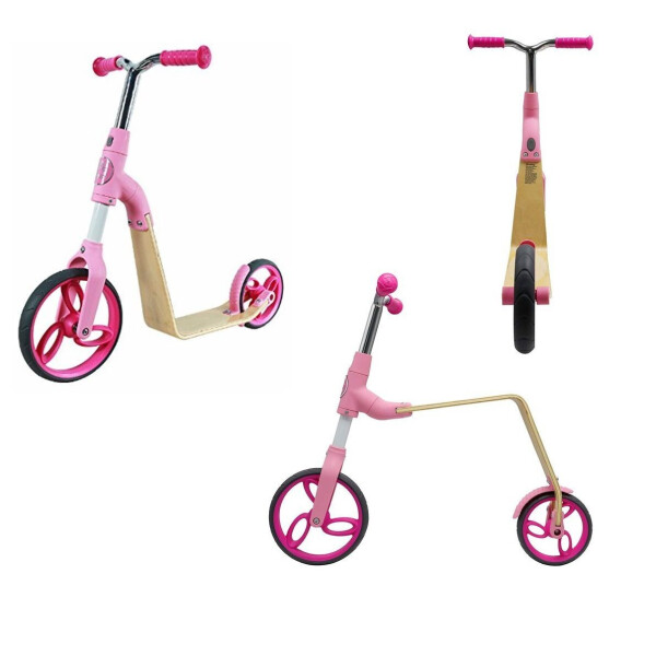 

Беговел-самокат трансформер AEST B01 2 in 1 Pink