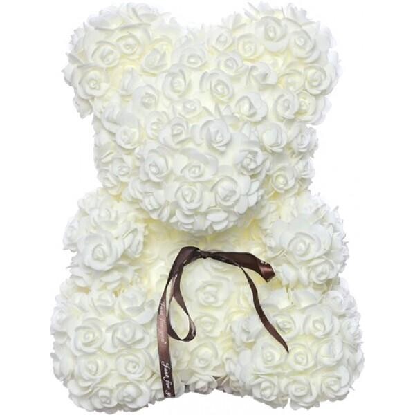 

Мишка WOW Teddy Bear из 3D роз в подарочной упаковке медведь Тедди 40 см Белый