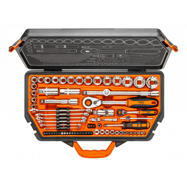 

Набор инструментов Neo Tools сменных головок 1/2 ", 1/4" 71 шт. (08-635)