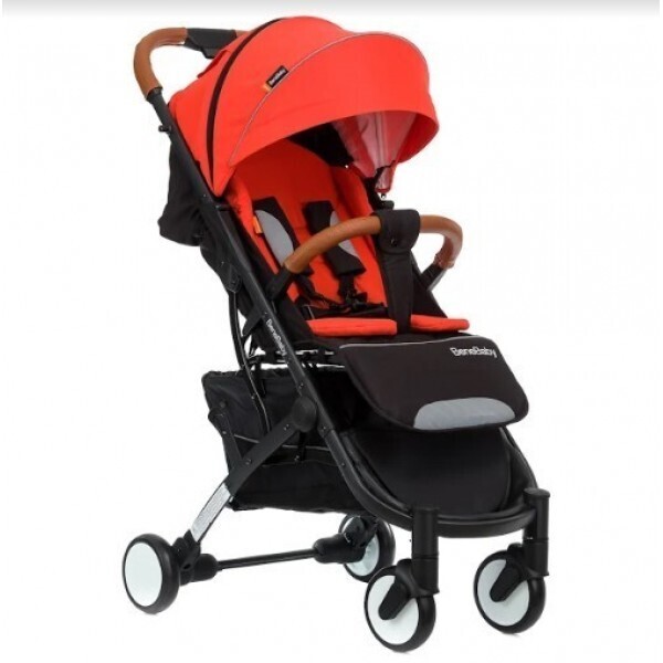 

Детская коляска Bene Baby D200 Прогулочная красная на черной раме