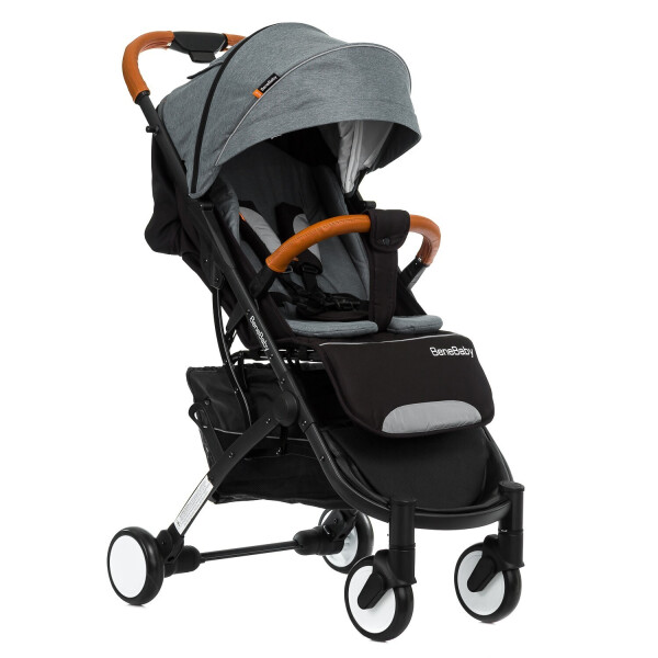 

Детская коляска Bene Baby D200 Прогулочная серая на чёрной раме