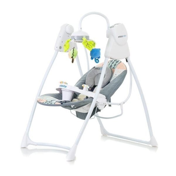 

Укачивающий центр Mioobaby Siesta музыкальный шезлонг серый