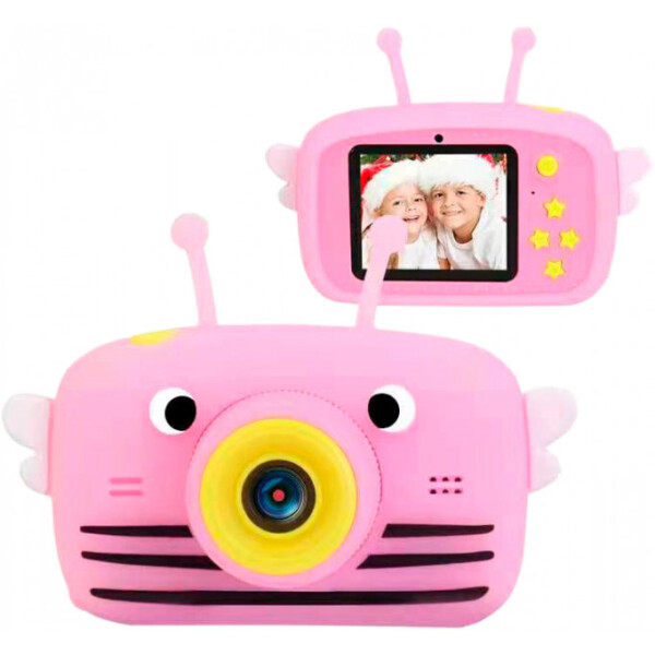 

Цифровой детский фотоаппарат Optima KVR-100 Bee Dual Lens Розовый (KVR-100-PN) (9869201149908)