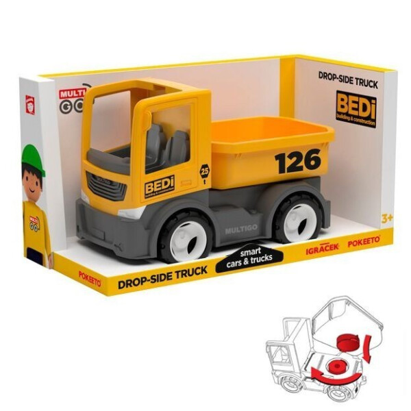 

Машинка Грузовик Строителей EFKO MultiGO Build Dropside Yellow