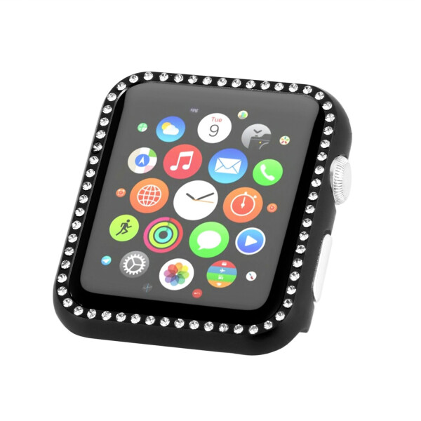 

Накладка для часов со стразами Apple Watch 38/40" Aluminium Diamond Black