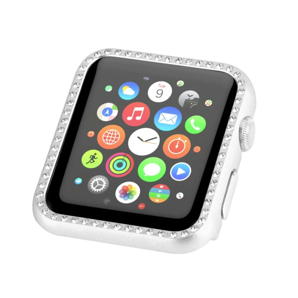 

Накладка для часов со стразами Apple Watch 38/40" Aluminium Diamond Silver