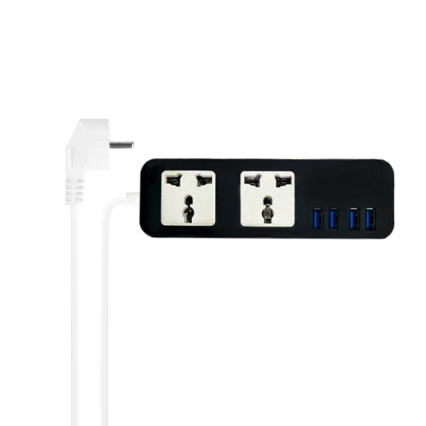 

Сетевой фильтр Portable 203 (2 розетки + 4 USB, 4A) Black 1.8м