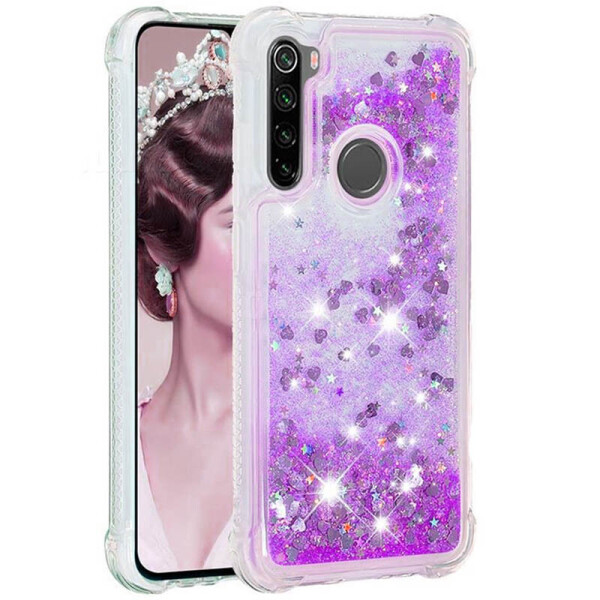 

TPU чехол Liquid hearts для Xiaomi Redmi Note 8T Фиолетовый