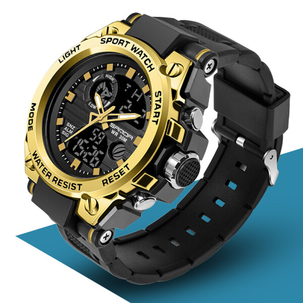 

Мужские наручные часы (739 Black-Gold) Sanda 53 мм Черный