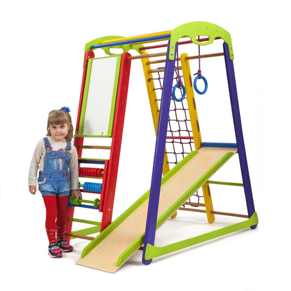 

Детский спортивный уголок SportBaby 132х150х85 см Разноцветный