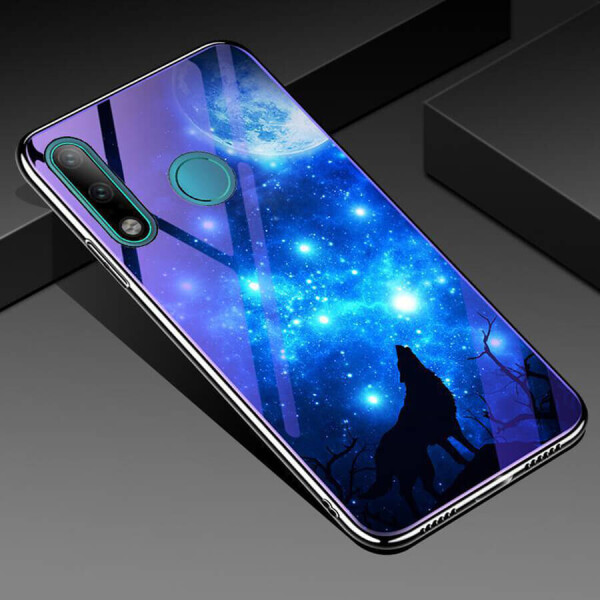 

TPU+Glass чехол Fantasy с глянцевыми торцами для Huawei P30 lite Лунная ночь