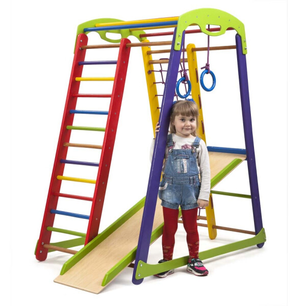 

Детский спортивный уголок SportBaby 132х150х85 см Разноцветный