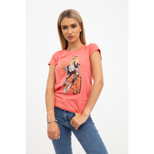 

Женская футболка (138R005) AGER L Коралловый