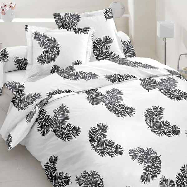 

Простынь на резинке (TT165654) Time Textile 200x220 см Бело-черный