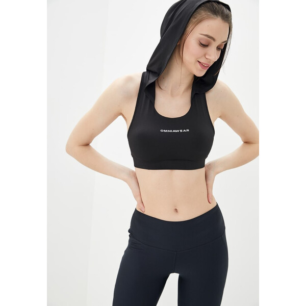 

Женский спортивный топ с капюшоном Alba Black Omnia Wear S Черный