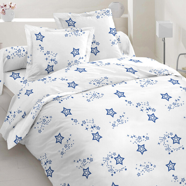 

Комплект постельного белья (10106) Time Textile 180x220 см Бело-синий